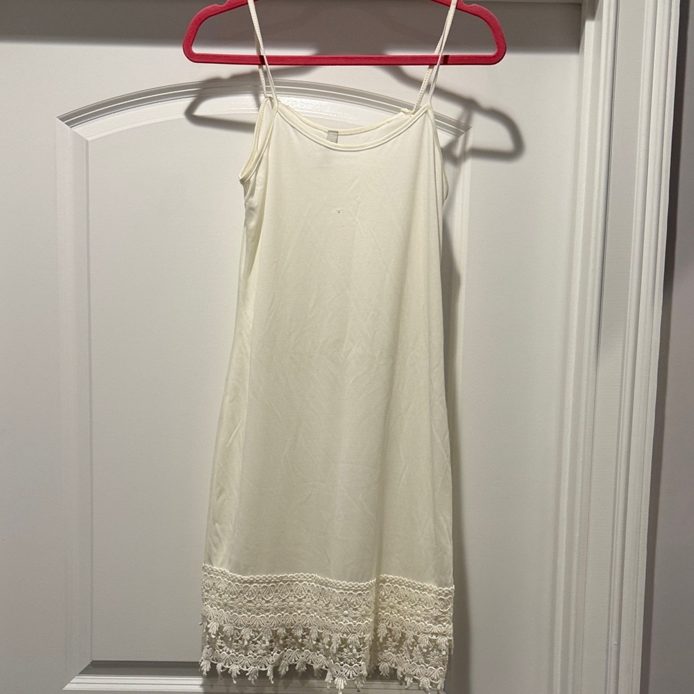 Cream Lace Trim Slip Dress Extender